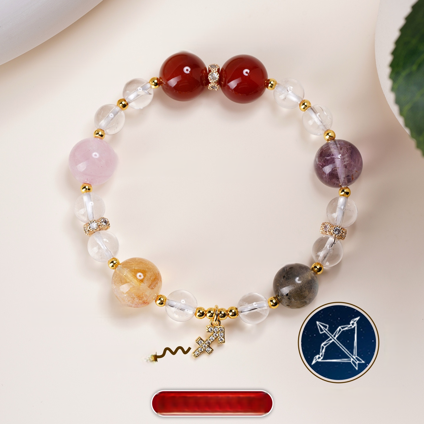 Sagittarius StarRise Zodiac Crystal Bracelet – Freedom & Adventure Energy Jewelry