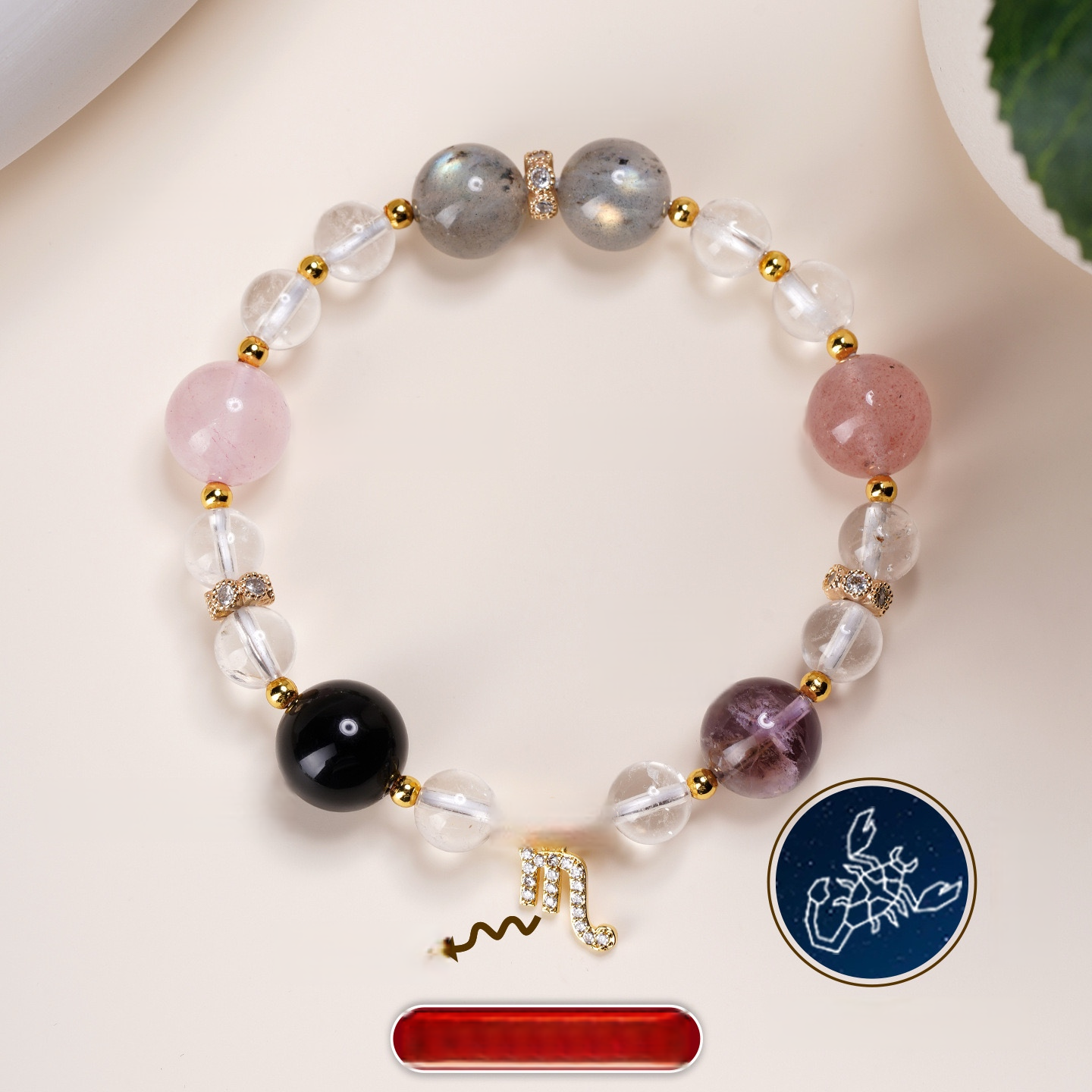 Scorpio StarRise Zodiac Crystal Bracelet – Protection & Transformation Jewelry
