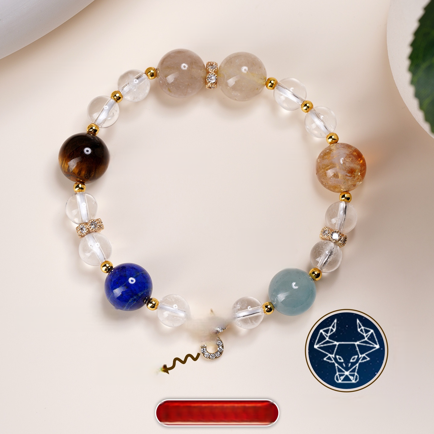 Taurus StarRise Zodiac Crystal Bracelet – Stability & Abundance Energy Jewelry