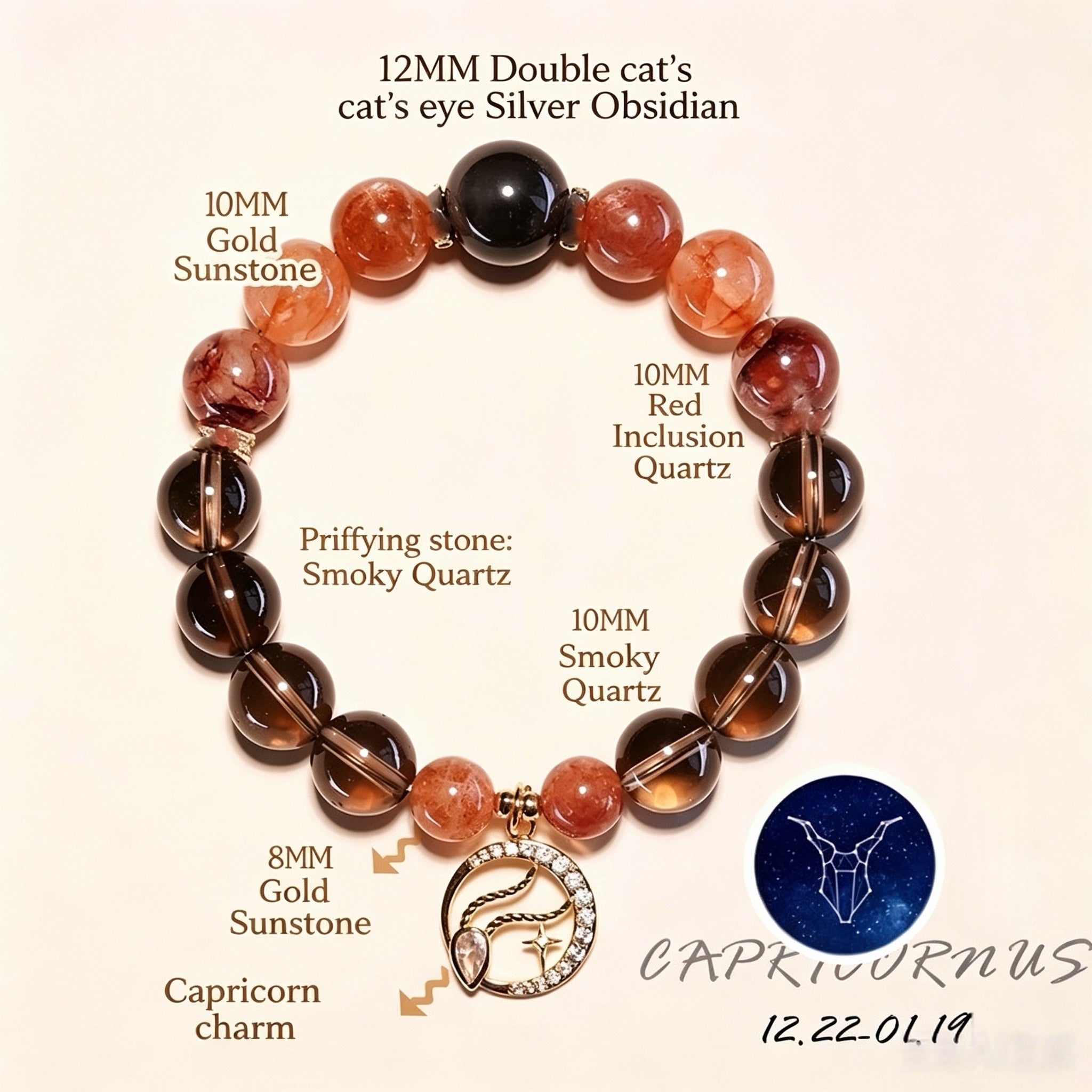 StarBind-Capricorn crystal bracelet