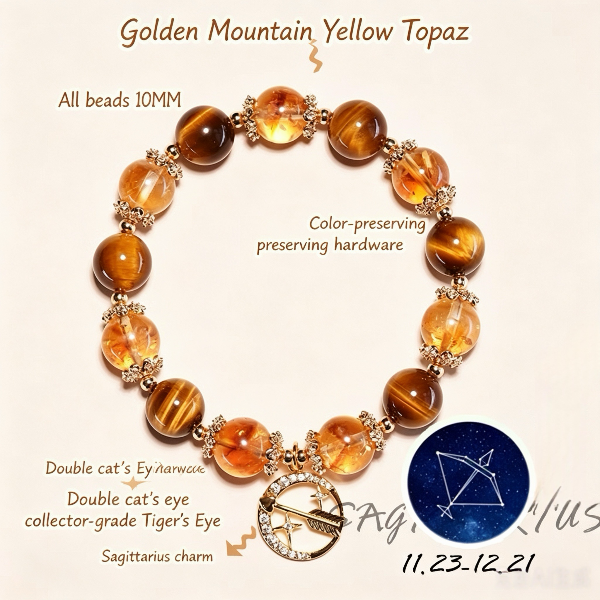 StarBind-Sagittarius crystal bracelet